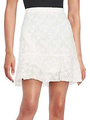 See By Chlo Floral A-line Lace Skirt