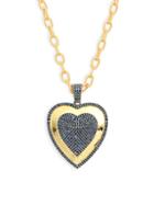 Saks Fifth Avenue Goldplated Sterling Silver & Sapphire Pendant Necklace