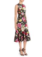 Dolce & Gabbana Floral-print Flutter Hem Dress