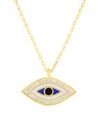Chloe & Madison 14k Yellow Goldplated Sterling Silver & Cubic Zirconia Evil Eye Necklace