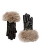 Ugg Shearling-cuff Leather Gloves