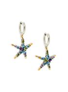 Effy Sterling Silver & Gemstone Starfish Drop Earrings