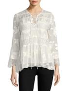 The Kooples Embroidered Lace Top