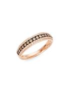 Effy 14k Rose Gold Brown & White Diamond Band Ring