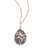 Effy Diamond & 14k Rose Gold Teardrop Necklace