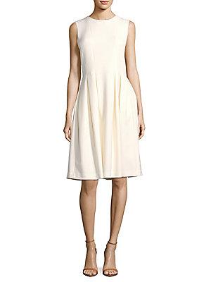 Adam Lippes Solid Pleated Dress