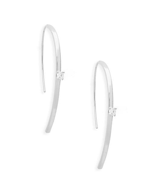 Ava & Aiden Crystal Open Fishhook Hoop Earrings