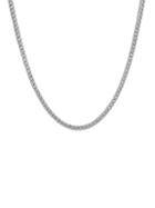 Anthony Jacobs Stainless Steel Petite Cuban-link Necklace