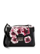 Longchamp Floral Embossed Leather Shoulder Bag
