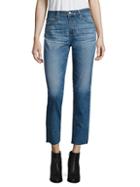 Ag Jeans Isabelle High-rise Cropped Straight-leg Jeans