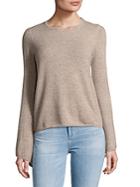 Cashmere Saks Fifth Avenue Long Drape Flare Sleeves Cashmere Sweater