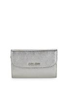 Miu Miu Metallic Leather Wallet
