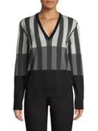 Tomas Maier Colorblock Striped Wool Sweater