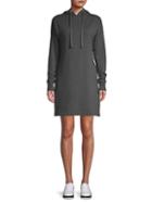 Solutions Heathered French Terry Hooded Sweater Dress
