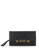 Kenneth Cole Croco-textured Leather Continental Wallet
