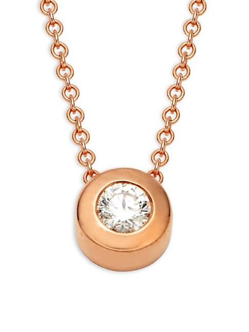 Effy 14k Rose Gold & Diamond Necklace
