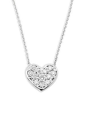 Kc Designs Diamond & 14k White Gold Heart Necklace