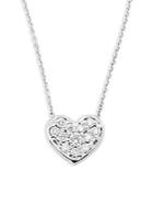 Kc Designs Diamond & 14k White Gold Heart Necklace