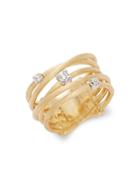 Marco Bicego 18k Yellow Gold & Diamond Five Strand Crossover Ring
