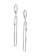Effy 14k White Gold & White Diamond Drop Earrings