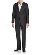 Hickey Freeman Regular-fit Checked Worsted Wool Suit