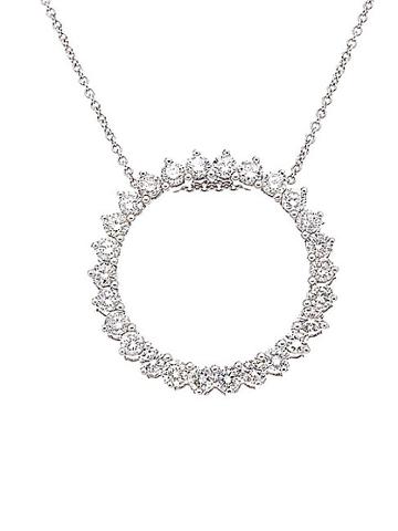 Diana M Jewels 14k White Gold & 2.60 Tcw Diamond Pendant Necklace