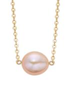 Saks Fifth Avenue 14k Yellow Gold & 10mm X 8mm Freshwater Pearl Pendant Necklace