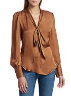 7 For All Mankind Neck-tie Blouse