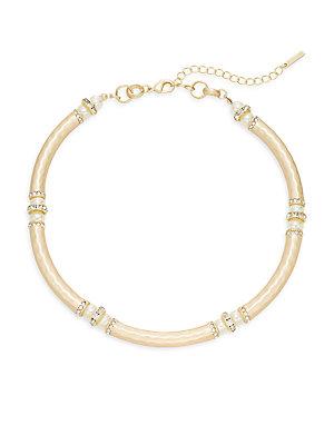 Saks Fifth Avenue Faux Pearl Hammered Necklace