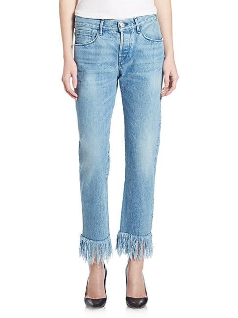 3x1 Straight-leg Fringe Jeans