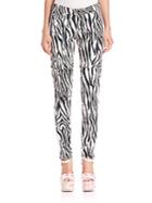 Giamba Zebra-print Skinny Jeans