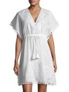 Tory Burch Embroidered Caftan Cover-up
