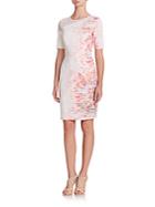 Elie Tahari Emory Mesh-panel Sheath Dress