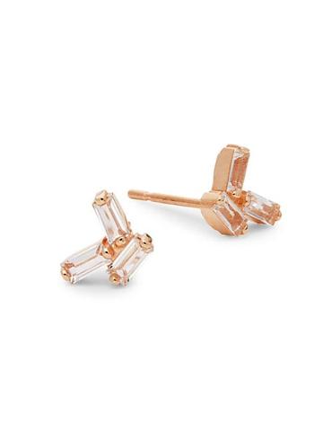 Suzanne Kalan 14k Rose Gold Topaz Cluster Stud Earrings