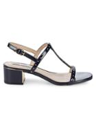 Karl Lagerfeld Tineet Studded Patent Leather Sandals
