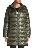 Kate Spade New York Scallop-quilted Down Coat