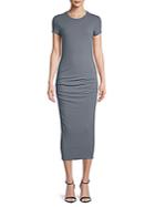 James Perse Ruched Midi Dress