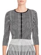 Tomas Maier Striped Cropped Cardigan