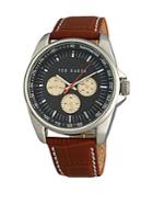 Ted Baker Brown Leather Strap Tachometer Watch
