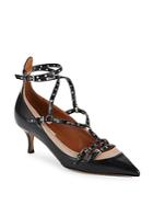 Valentino Leather Buckle Pumps