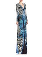 Roberto Cavalli Chinon Ceau Printed Stretch Jersey Gown
