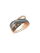 Le Vian 14k Rose Gold And Diamonds Multi-band Ring