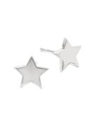 Nephora 14k White Gold Star Stud Earrings