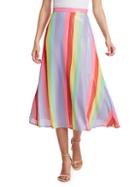 Olivia Rubin Penelope Sequin Rainbow Midi Skirt
