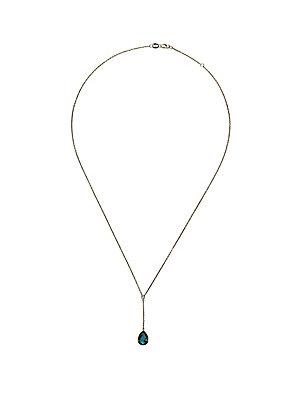 Saks Fifth Avenue 14k Yellow Gold Pear Shaped Drop Necklace