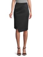 Donna Karan Asymmetric Faux Wrap Skirt