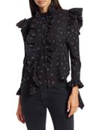 Vetements Reworked Floral Ruffle Blouse