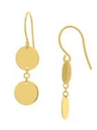 Saks Fifth Avenue 14k Yellow Gold Double Disc Dangle Earrings
