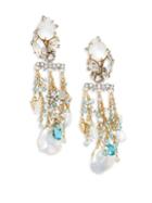 Alexis Bittar Elements Multi-crystal Chandelier Earrings