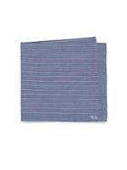 Wrk Materials Striped Cotton Pocket Square